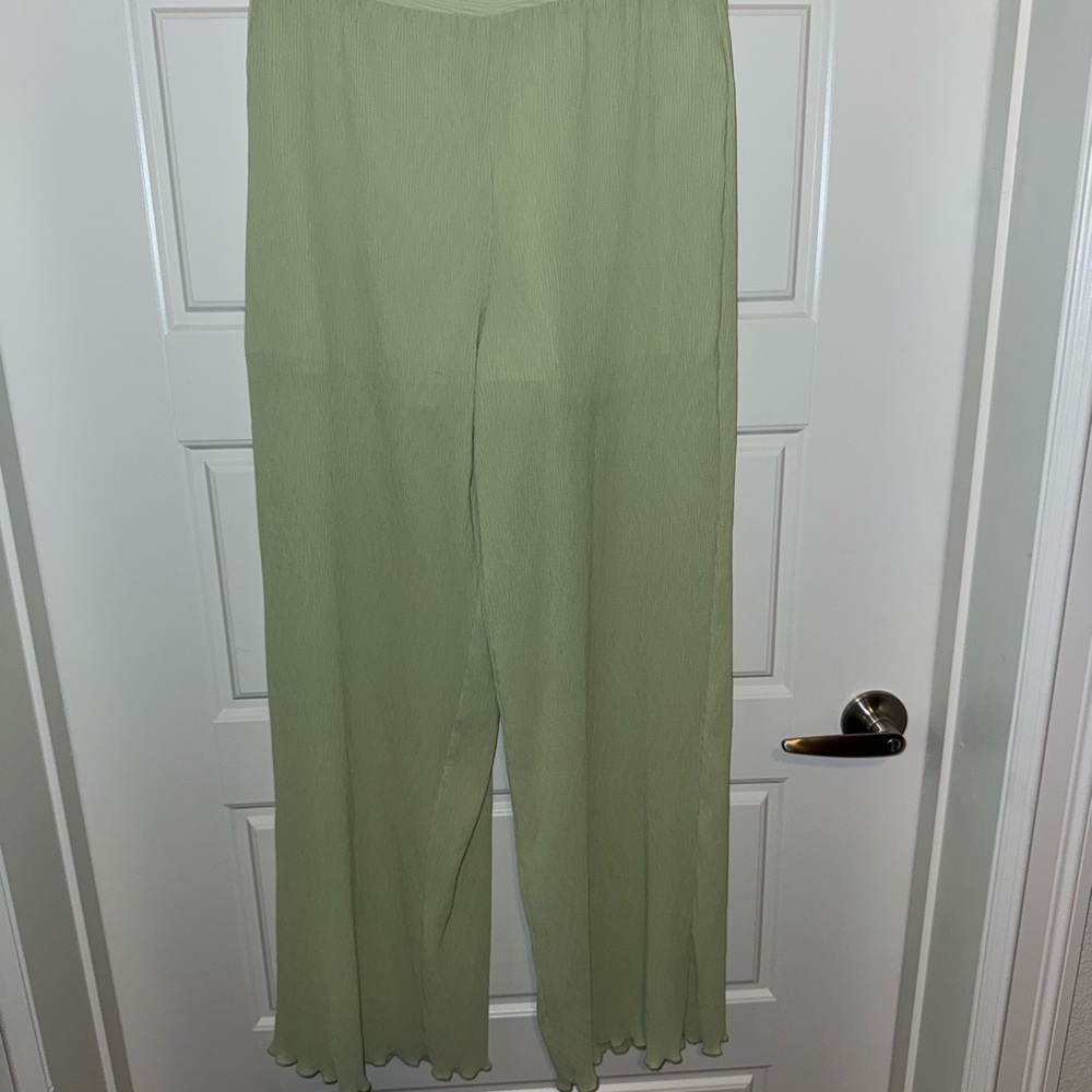 Forever 21 Mint Green Pleated Pants